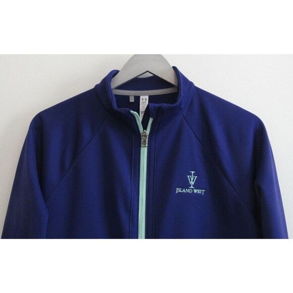 Women's Under Armour UA Cold Gear Fitted Golf Full Zip Fleece Lined Jacket L - Picture 2 of 4